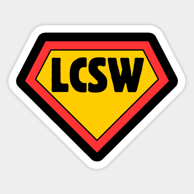 LCSW Superhero Sticker by Meow Meow Designs